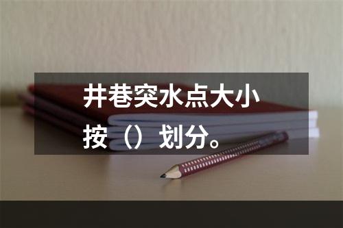 井巷突水点大小按（）划分。