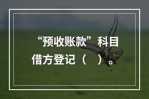 “预收账款”科目借方登记（　）。