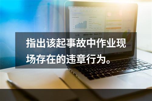 指出该起事故中作业现场存在的违章行为。