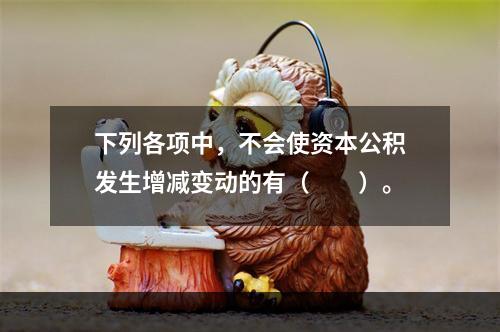 下列各项中，不会使资本公积发生增减变动的有（　　）。