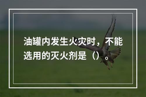 油罐内发生火灾时，不能选用的灭火剂是（）。