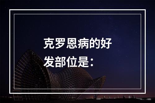 克罗恩病的好发部位是：