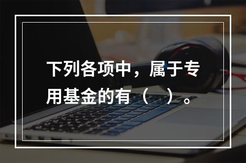 下列各项中，属于专用基金的有（　）。