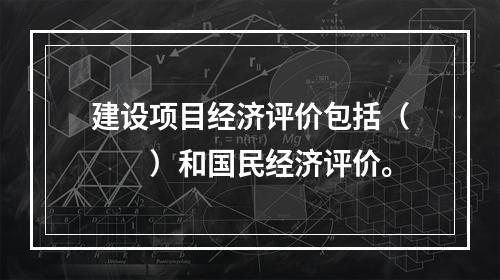 建设项目经济评价包括（　　）和国民经济评价。