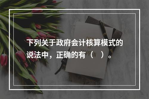 下列关于政府会计核算模式的说法中，正确的有（　）。