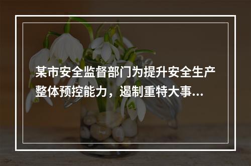 某市安全监督部门为提升安全生产整体预控能力，遏制重特大事故的