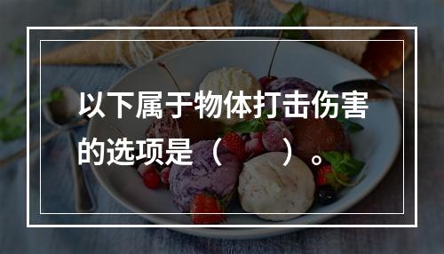 以下属于物体打击伤害的选项是（　　）。