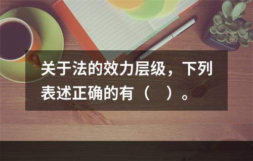 关于法的效力层级，下列表述正确的有（　）。