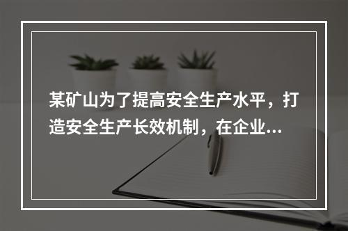 某矿山为了提高安全生产水平，打造安全生产长效机制，在企业一把