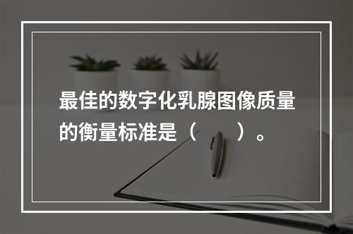 最佳的数字化乳腺图像质量的衡量标准是（　　）。