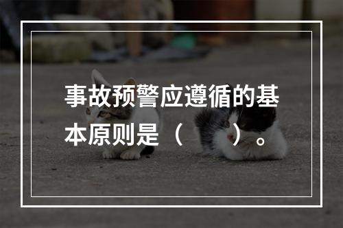 事故预警应遵循的基本原则是（　　）。