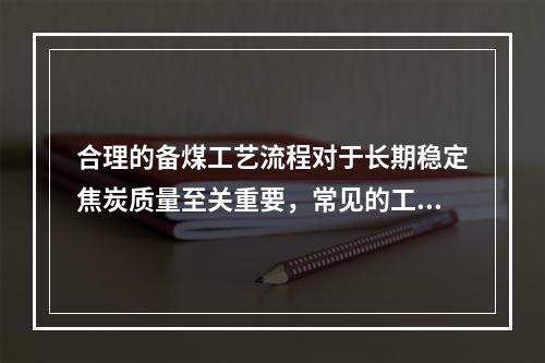 合理的备煤工艺流程对于长期稳定焦炭质量至关重要，常见的工艺流