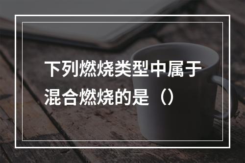 下列燃烧类型中属于混合燃烧的是（）