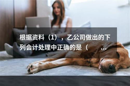 根据资料（1），乙公司做出的下列会计处理中正确的是（　　）。