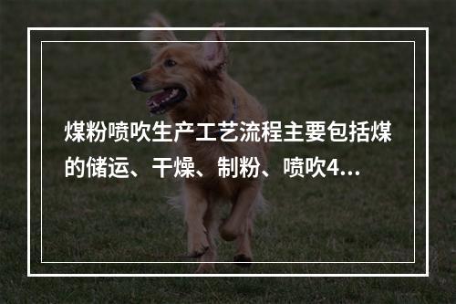 煤粉喷吹生产工艺流程主要包括煤的储运、干燥、制粉、喷吹4个系