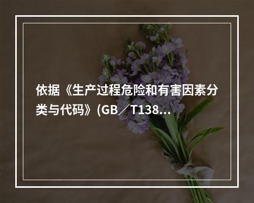 依据《生产过程危险和有害因素分类与代码》(GB／T13861