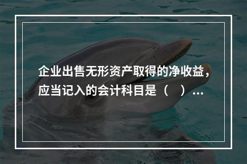 企业出售无形资产取得的净收益，应当记入的会计科目是（　）。