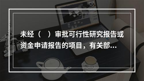 未经（　）审批可行性研究报告或资金申请报告的项目，有关部门和