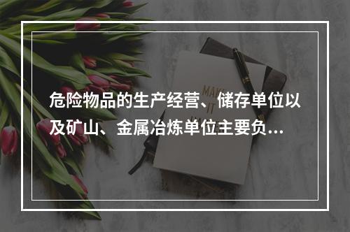 危险物品的生产经营、储存单位以及矿山、金属冶炼单位主要负责人