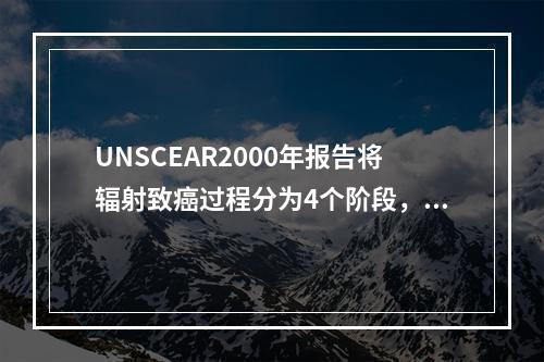 UNSCEAR2000年报告将辐射致癌过程分为4个阶段，以下