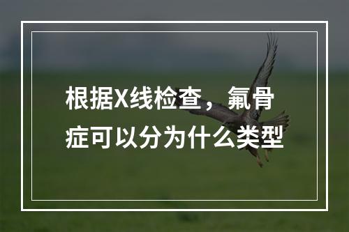 根据X线检查，氟骨症可以分为什么类型