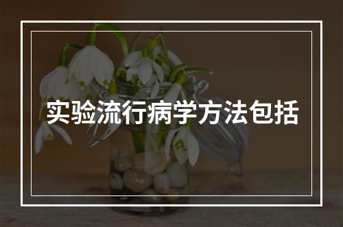 实验流行病学方法包括