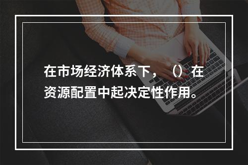 在市场经济体系下，（）在资源配置中起决定性作用。