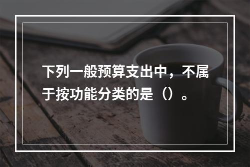 下列一般预算支出中，不属于按功能分类的是（）。