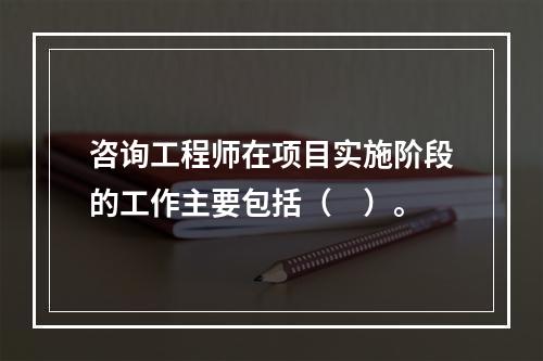 咨询工程师在项目实施阶段的工作主要包括（　）。