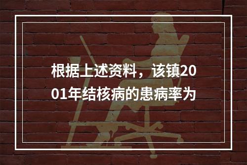 根据上述资料，该镇2001年结核病的患病率为