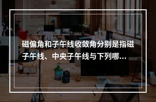 磁偏角和子午线收敛角分别是指磁子午线、中央子午线与下列哪项的