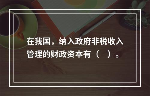 在我国，纳入政府非税收入管理的财政资本有（　）。