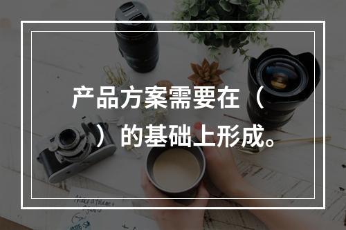 产品方案需要在（　　）的基础上形成。