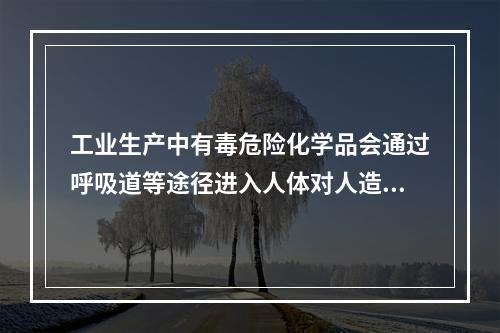 工业生产中有毒危险化学品会通过呼吸道等途径进入人体对人造成伤