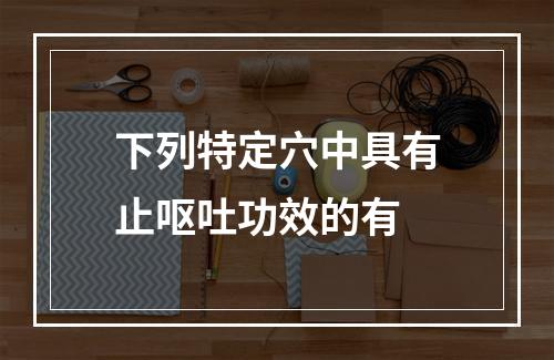 下列特定穴中具有止呕吐功效的有