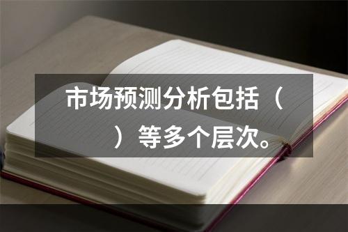 市场预测分析包括（　　）等多个层次。