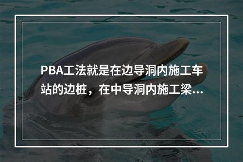 PBA工法就是在边导洞内施工车站的边桩，在中导洞内施工梁柱，