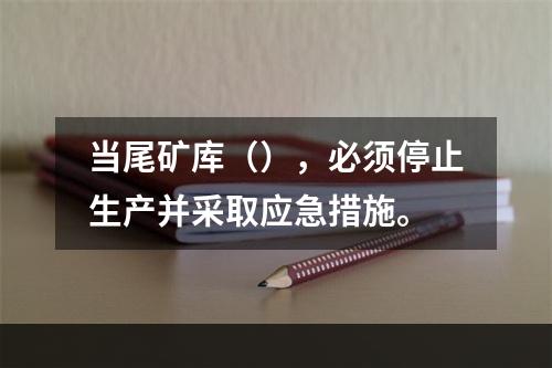 当尾矿库（），必须停止生产并采取应急措施。