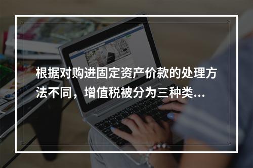 根据对购进固定资产价款的处理方法不同，增值税被分为三种类型，