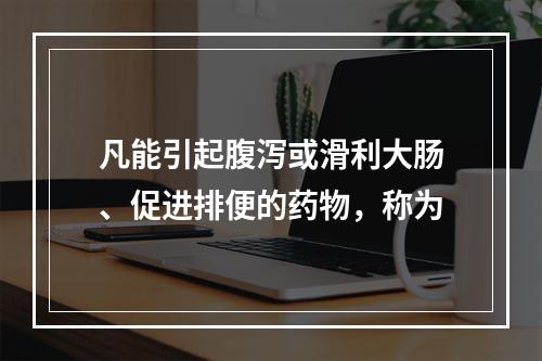 凡能引起腹泻或滑利大肠、促进排便的药物，称为