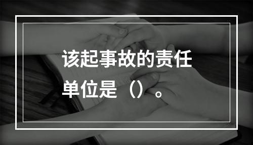 该起事故的责任单位是（）。