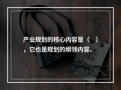 产业规划的核心内容是（　），它也是规划的纲领内容。