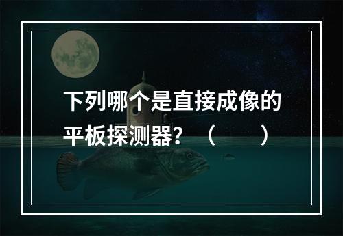 下列哪个是直接成像的平板探测器？（　　）