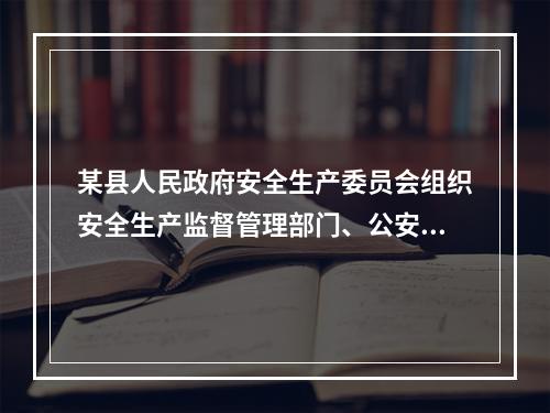 某县人民政府安全生产委员会组织安全生产监督管理部门、公安消防