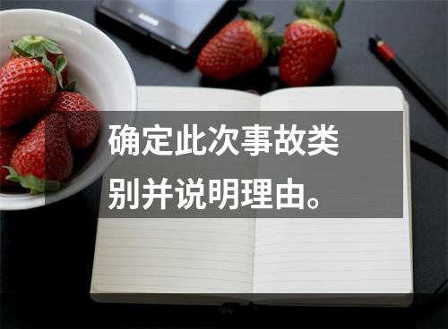 确定此次事故类别并说明理由。