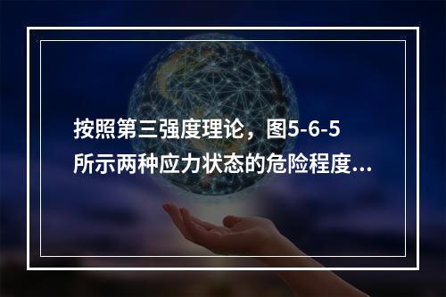 按照第三强度理论，图5-6-5所示两种应力状态的危险程度是