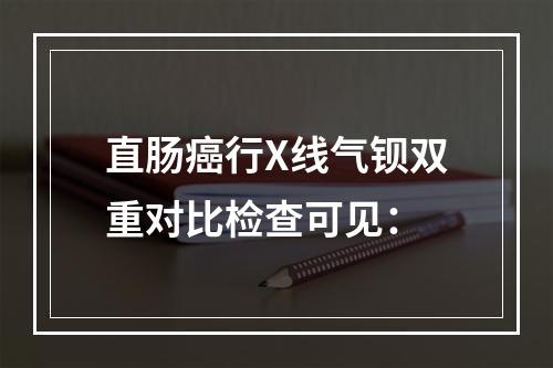 直肠癌行X线气钡双重对比检查可见：