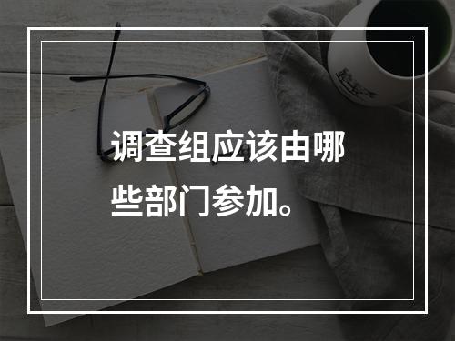 调查组应该由哪些部门参加。