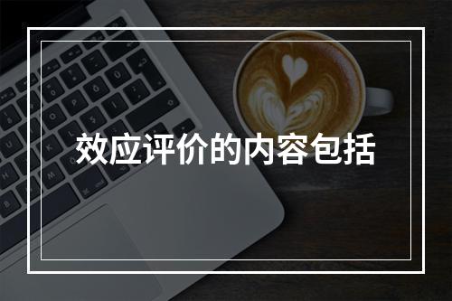 效应评价的内容包括