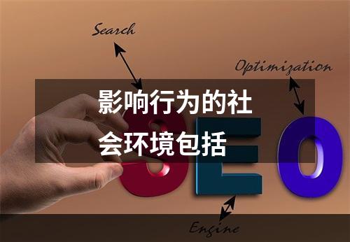 影响行为的社会环境包括